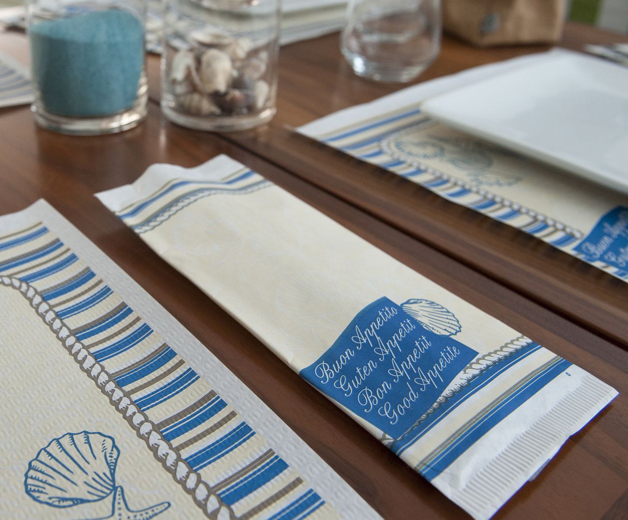 Decor - Cutlery bags - Classic Line - Seashell