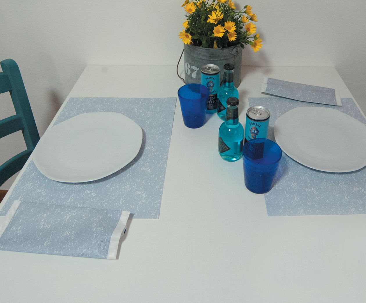 Decor - Buste portaposate - Linea Top - Bucciato Azzurro