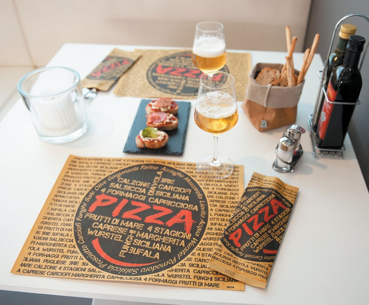 Decor - Tovagliette sottopiatto - Linea Carta Paglia - Pizzaword